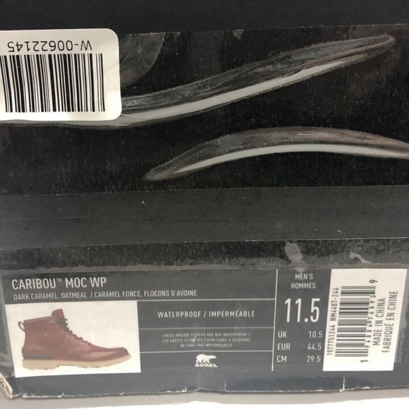 Sorel Men’s Caribou Moc Waterproof Brown Boots, Size 11.5M - Picture 8 of 8